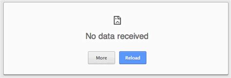 No data received .